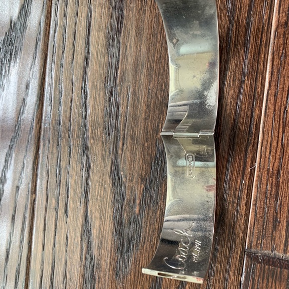 Coach Embossed Thick Silver Bracelet - Picture 3 of 3